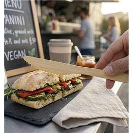 Nóż Bambusowy 17cm (100 Sztuk)