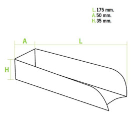 Rożek Kraft Hot-Dogi 17x5x3,5cm (100 Sztuk)