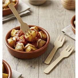 Widelec bambusowy 9cm (100 Sztuk)