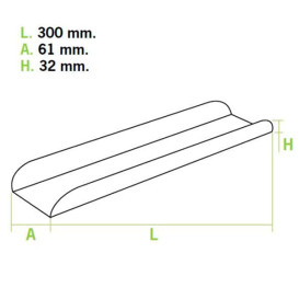 Tacki na Kanapki Kraft 30x6,1x3,2cm (100 Sztuk)