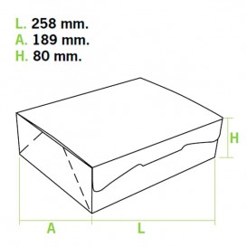 Pudełka Cukiernicze 25,8x18,9x8cm 2Kg Różowe (125 Sztuk)