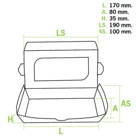 Opakowania Kartonowe Premium 19x10x3,5cm 480ml (400 Sztuk)