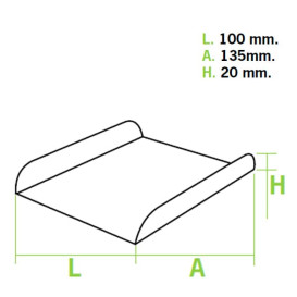 Tacki Papierowe Białe na Gofry 13,5x10cm (100 Sztuk)