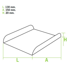 Tacki Papierowe Białe na Gofry 15x13cm (100 Sztuk)