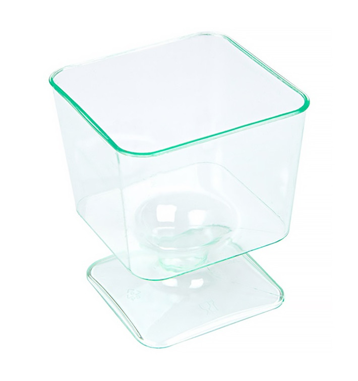 Kieliszki Plastikowe Kwadrat "Water Green" 60 ml Kieliszki Plastikowe Kwadrat "Water Green" 60 ml