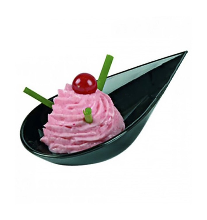 Łyżka do Degustacji z Uchwytami Szpiczasta Czarni 5x10cm Łyżka do Degustacji z Uchwytami Szpiczasta Czarni 5x10cm