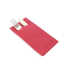 Serwetka Etui na Sztućce "Kangaroo" Airlaid Bordeaux 40x40cm (800 Sztuk)