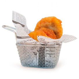 Mini Frytkownice Snackholder Stal 10x9x6cm (6 Sztuk)