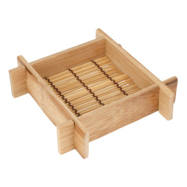 Tacki Finger Food Bambusowe - Opakowanie na wynos 12x12x3cm 