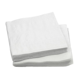 Serwetki Papierowe Koktajl 20x20cm 2C Białe (100 Sztuk)