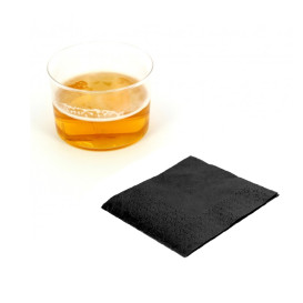 Serwetki Papierowe Koktajl 20x20cm 2C Czarni (100 Sztuk)