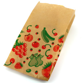 Torby Kraft na Owoce 14+7x28cm 