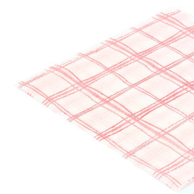 Serwetki Papierowe 33x33 i Kratkę Czerwerne 1 Warstwowy (80 Sztuk)
